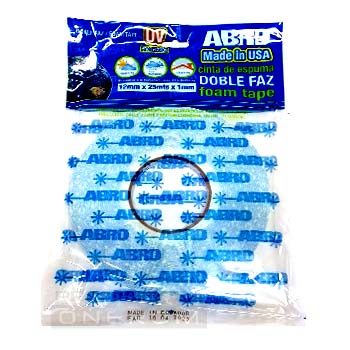 CINTA DOBLE FAZ ABRO 12MM X 25M