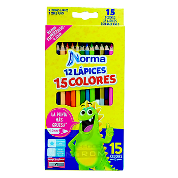 LAPIZ NORMA TRIANG. 15 COL #6220