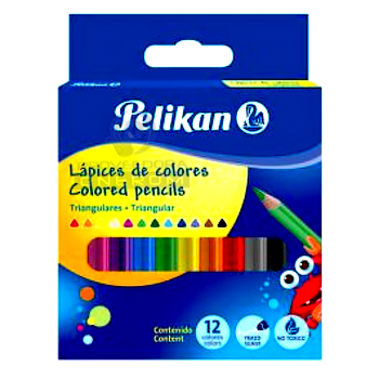 LAPIZ PELIKAN TRIA CORTO 12COL #0212