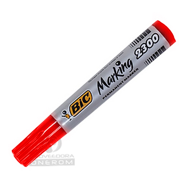 MARCADOR BIC PERMANENTE ROJO 2300