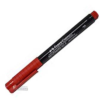 MARCADOR FABER ACETATO 421F ROJO