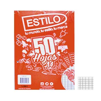 HOJAS PERFORADAS A-4 CUAD  PAQX50