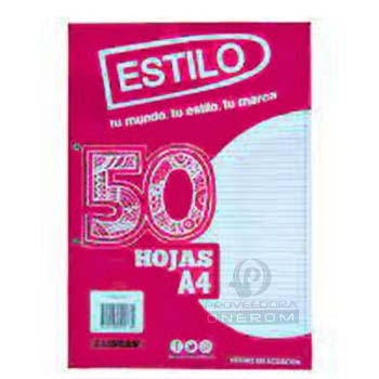 HOJAS PERFORADAS A-4  2LINEAS PAQ.X50