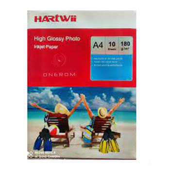 PAPEL FOTO HARTWII 180 GSM A4 X10