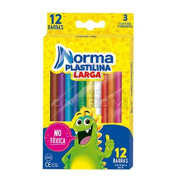 PLASTILINA NORMA 12COL LARGA 228221