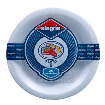 PLATOS 9" PULGADAS X25