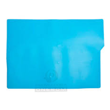 FOLDER PLASTICO OFICIO CELESTE