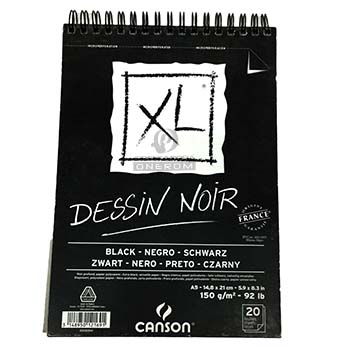 CUADERNO CANSON XL BLACK A5 1691
