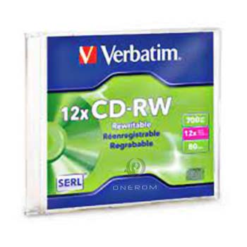CD-RW VERBATIM REGRABABLE 700MB