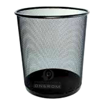 BASURERO MALLA METALICO IMPORT NEGRO