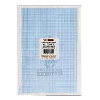 PAPEL MILIMETRADO A4 CELESTE X100