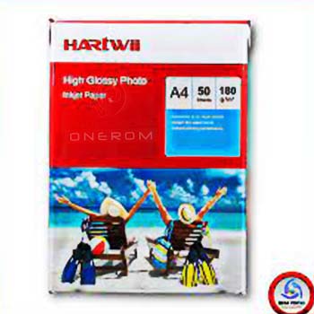 PAPEL FOTO HARTWII 180 GSM A4 X50