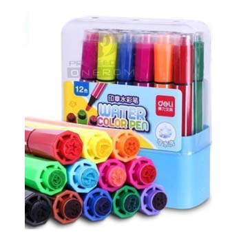MARCADOR DELI WATER COLOR PEN X 12  C/SELLO