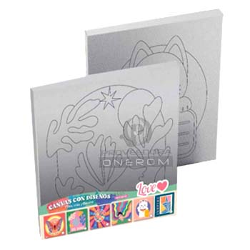 BASTIDOR CON DISEÑO 30*30 LOVE